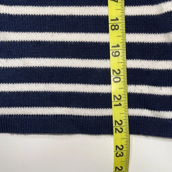 GAP Stretch Navy Blue & White Striped Knit Pullover Sweater Small Women’s - Picture 8 of 11